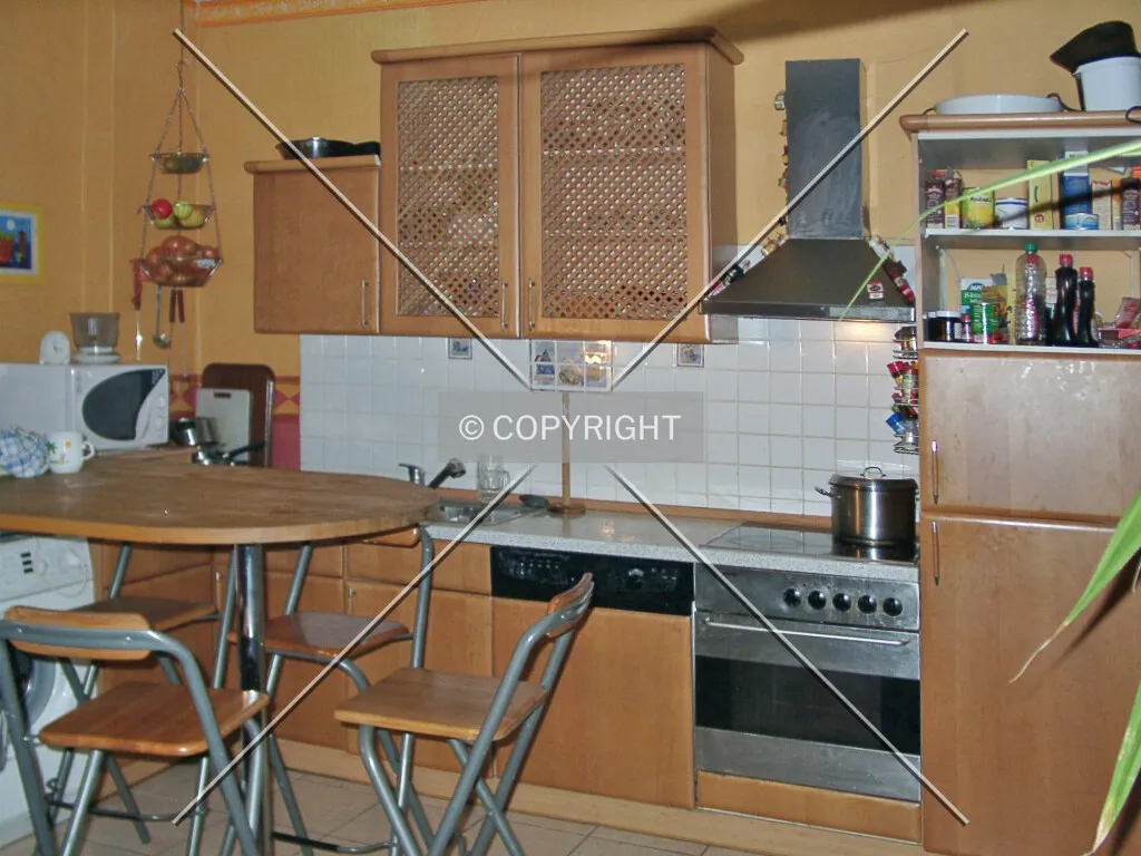 A kitchen in an apartment