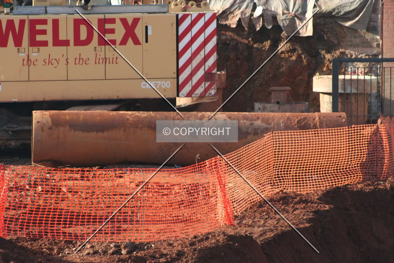 View of the construction equipment