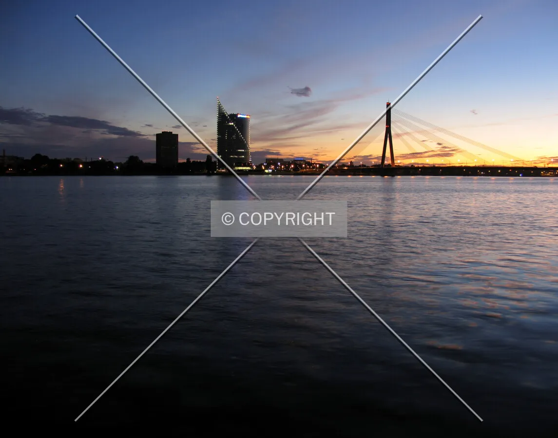 View toward Daugava River and Kipsala Island