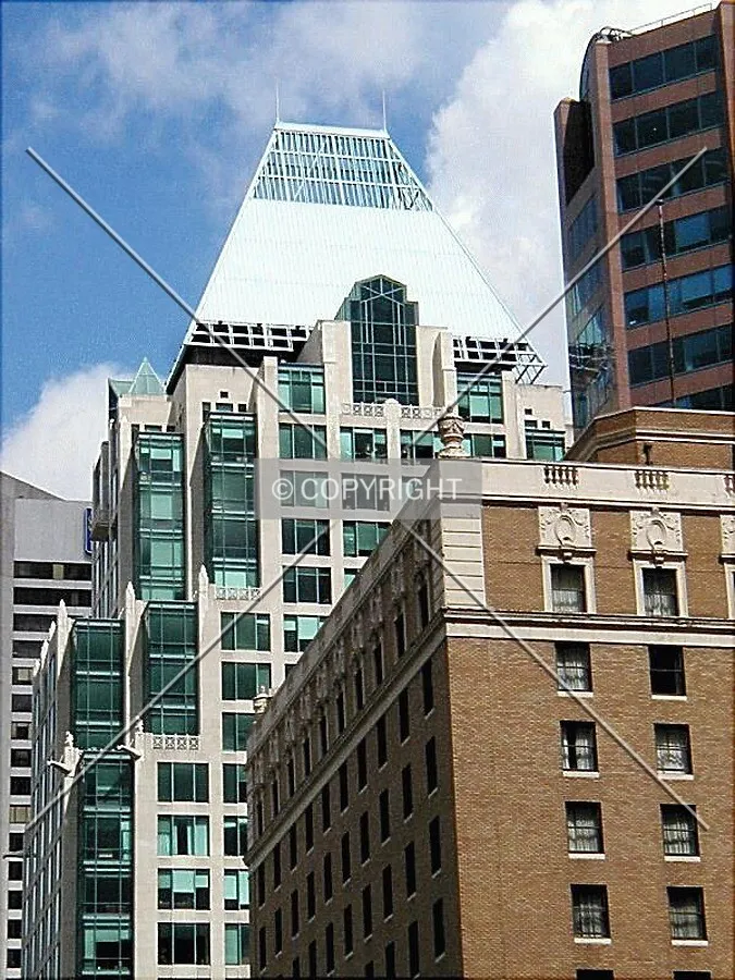 Roof of Cathedral Place seen from Georgia & Granville