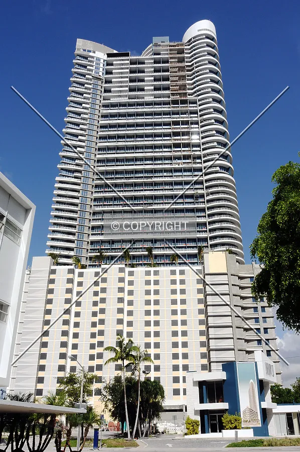 Looking up from the east