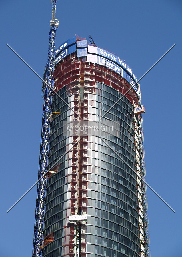 Looking up from the west