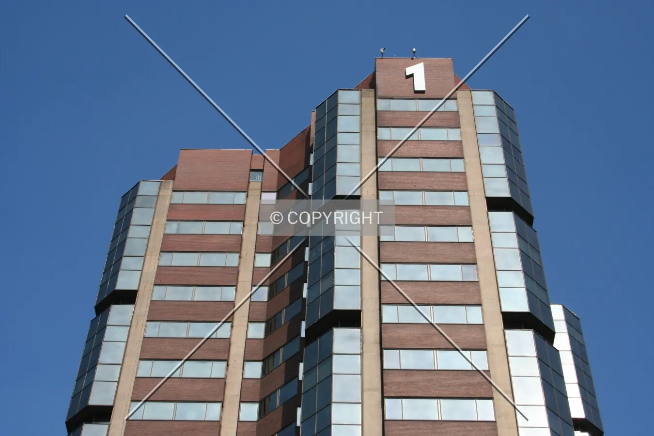 Looking up at the top floors