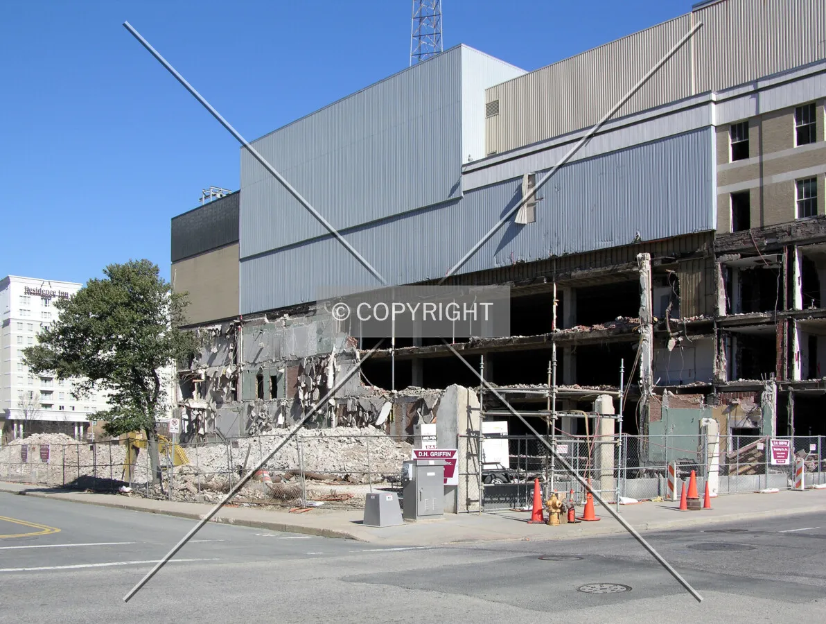 Demolition from the southeast