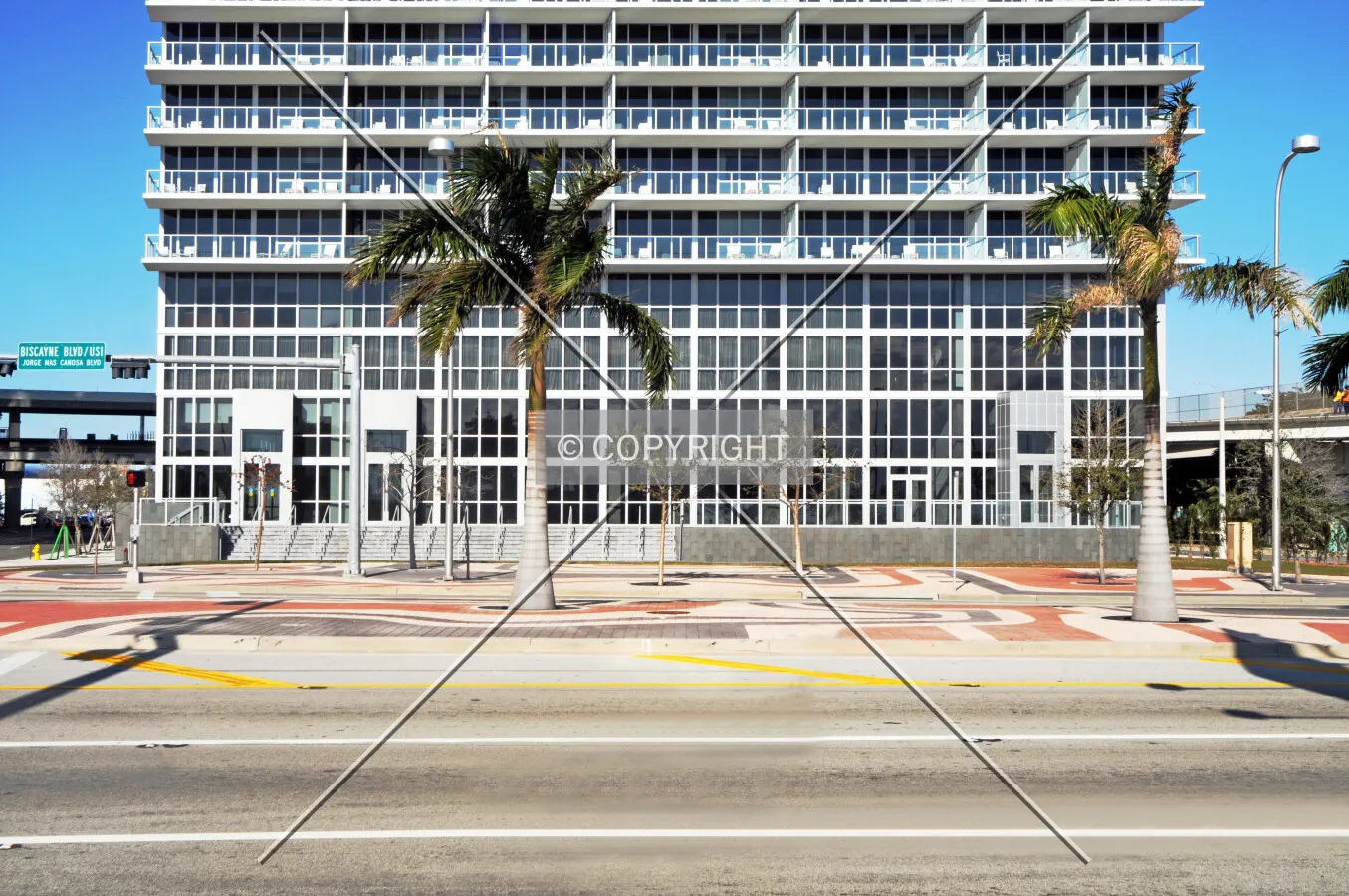 View from the east across Biscayne Boulevard