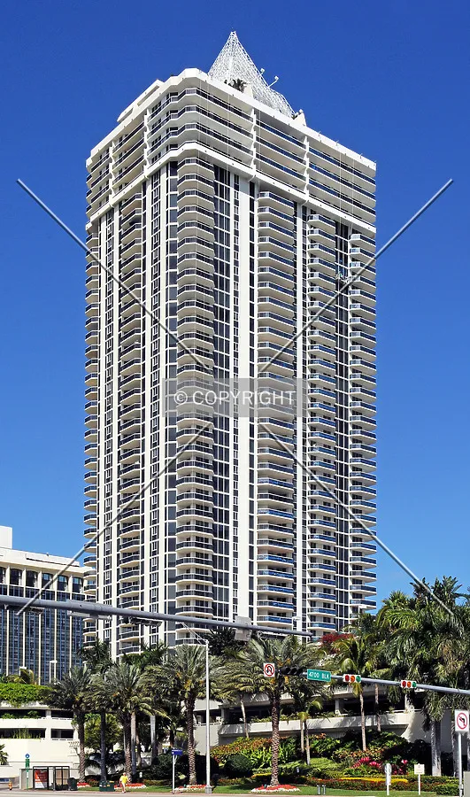 View from the southwest across Collins Avenue
