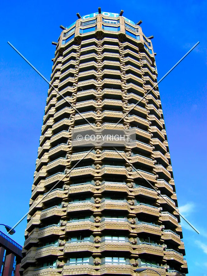 Looking up from the southwest