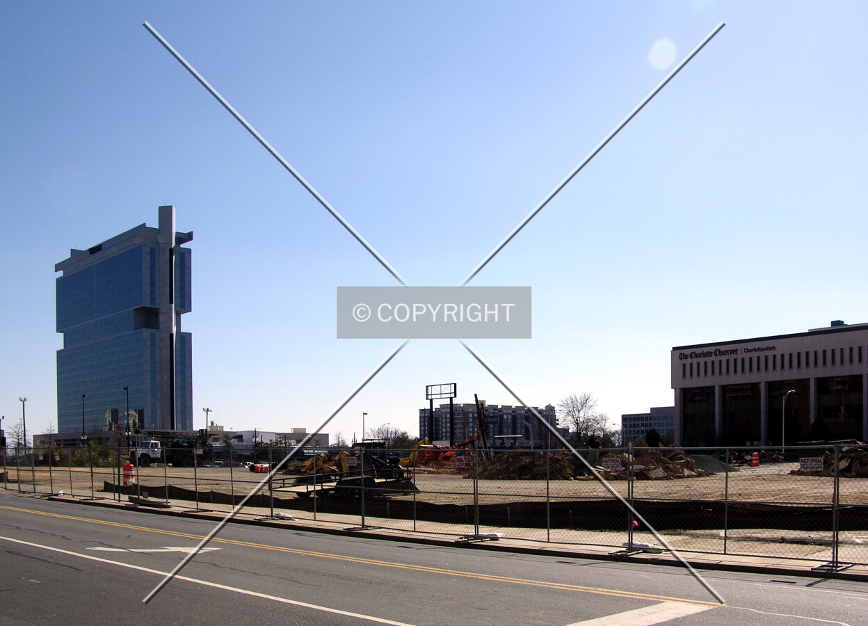 Looking southeast from West 1st Street