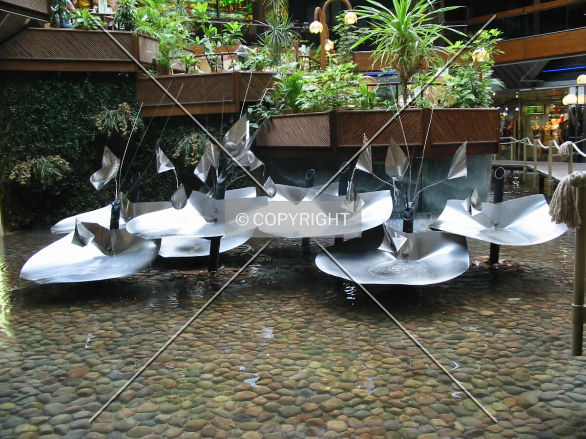 Artistic view from inside the shopping center