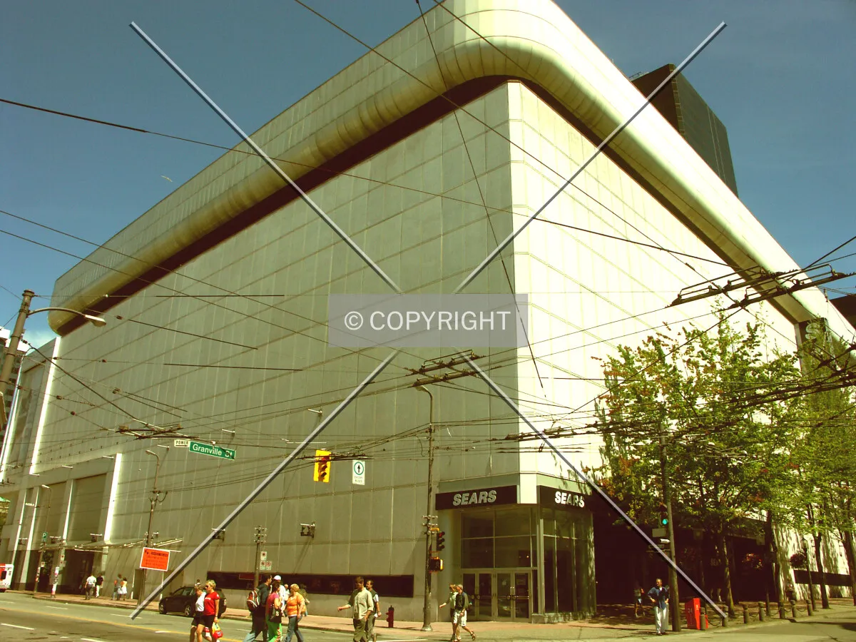 Southeast facade at Robson and Granville