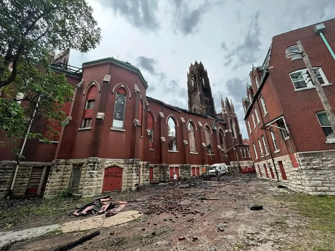 After being damaged by fire