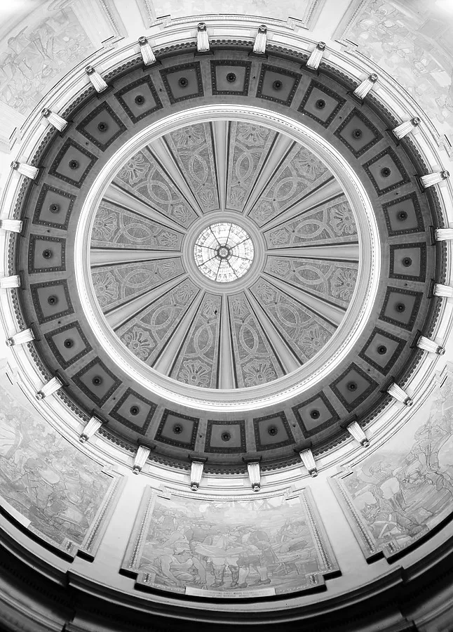 Vintage view of the dome ceiling