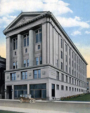 Vintage view from the northwest showing original construction