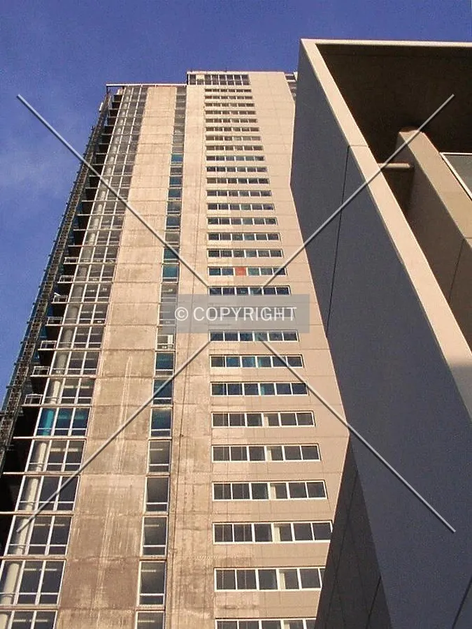 West façade, northern edge