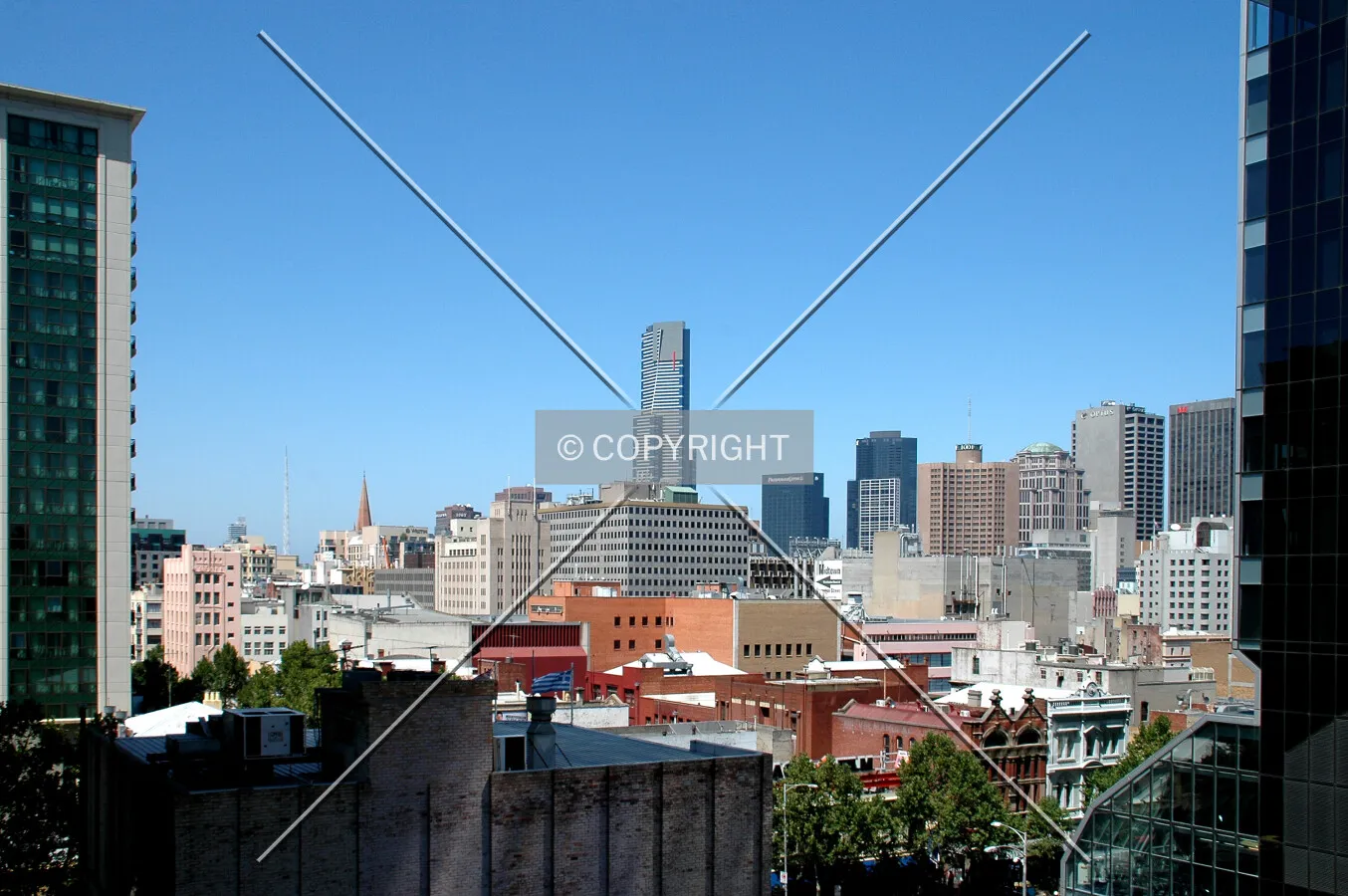 City skyline from the northeast