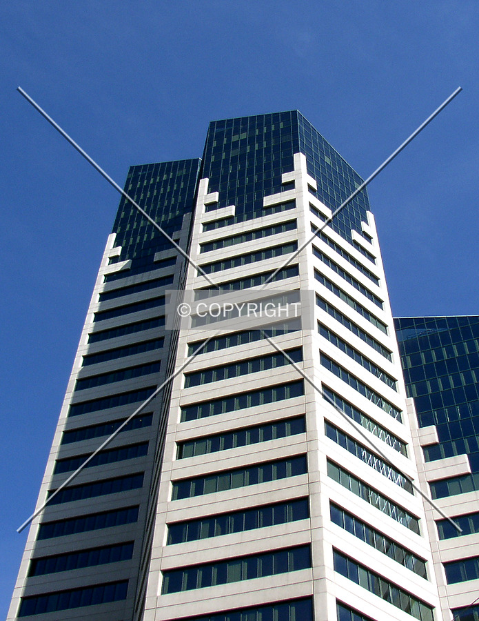 Looking up the northwest corner