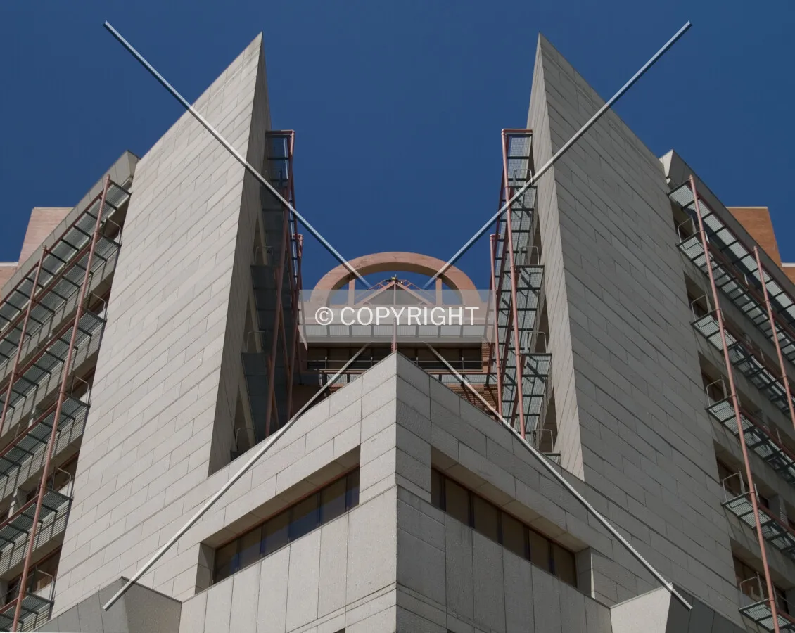 Looking up from the east