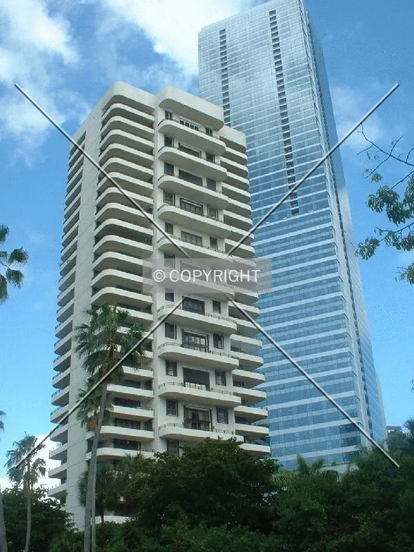 View from the south with Four Seasons Hotel