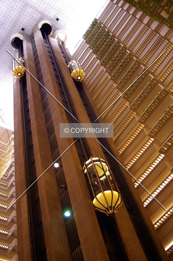 Looking west at the main elevator shaft