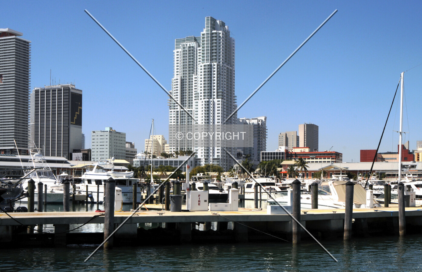 View from the northeast along Biscayne Bay