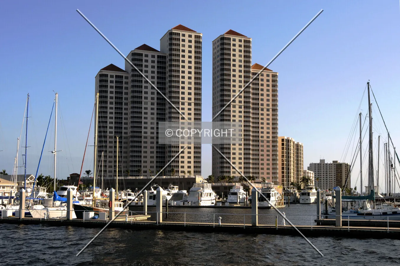 View from the north across the marina