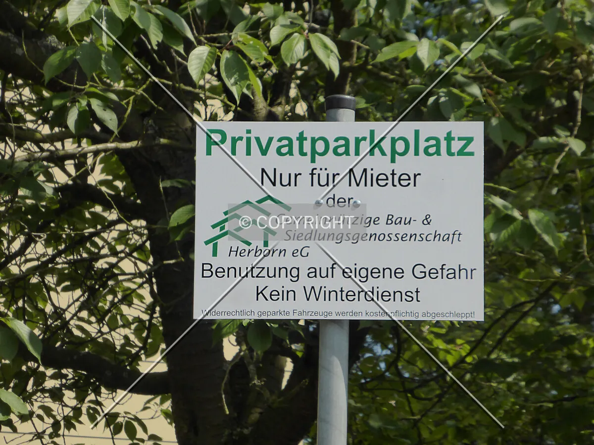 Sign of property owner Gemeinnützige Bau- und Siedlungsgenossenschaft Herborn eG