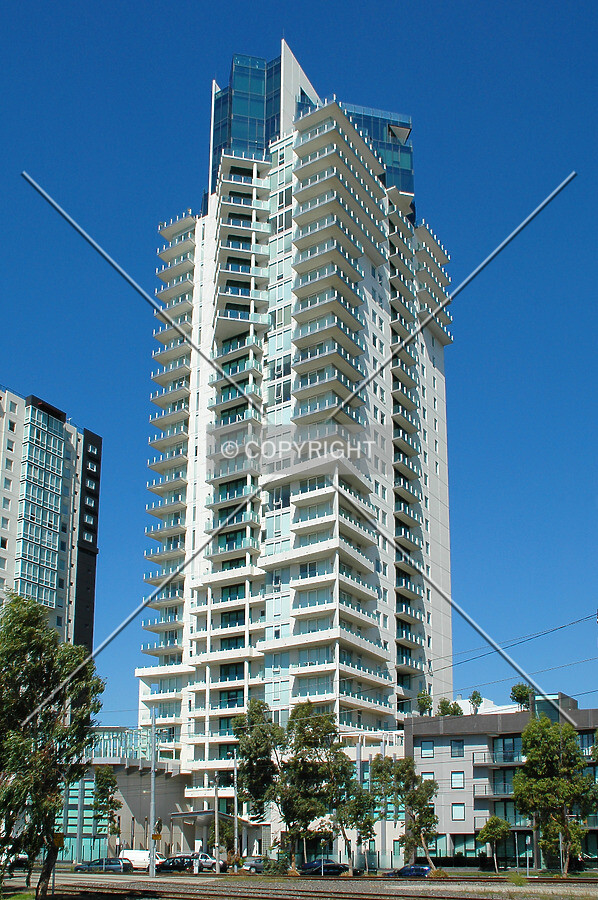 Looking up the northwest corner