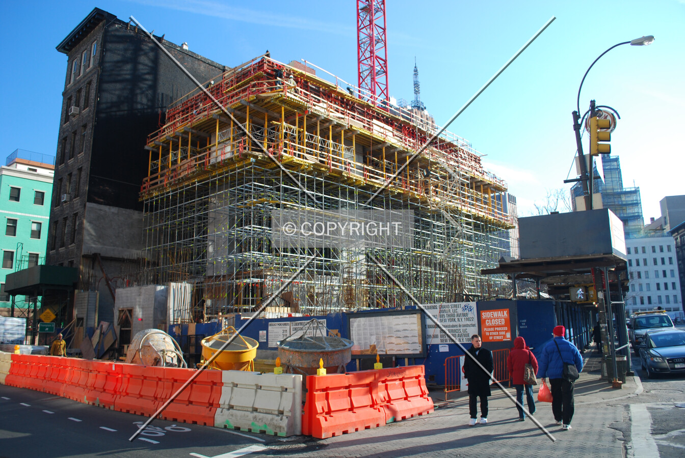 Viewed from the north along 6th Avenue