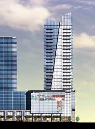 View from the south on Davie Street