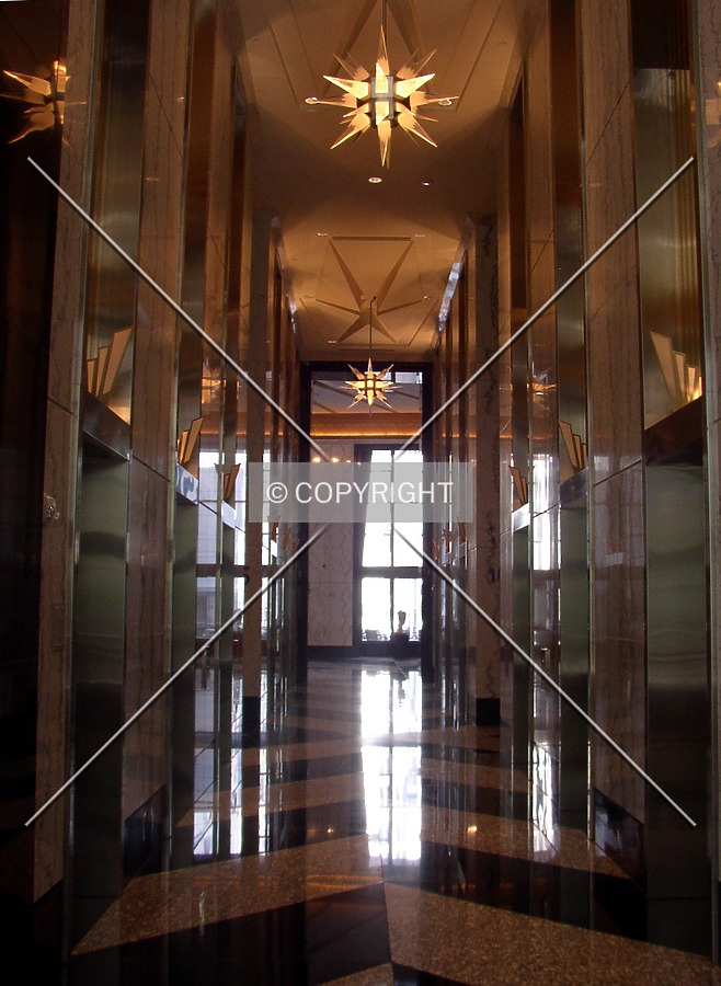 Elevators and lighting on the main entrance level