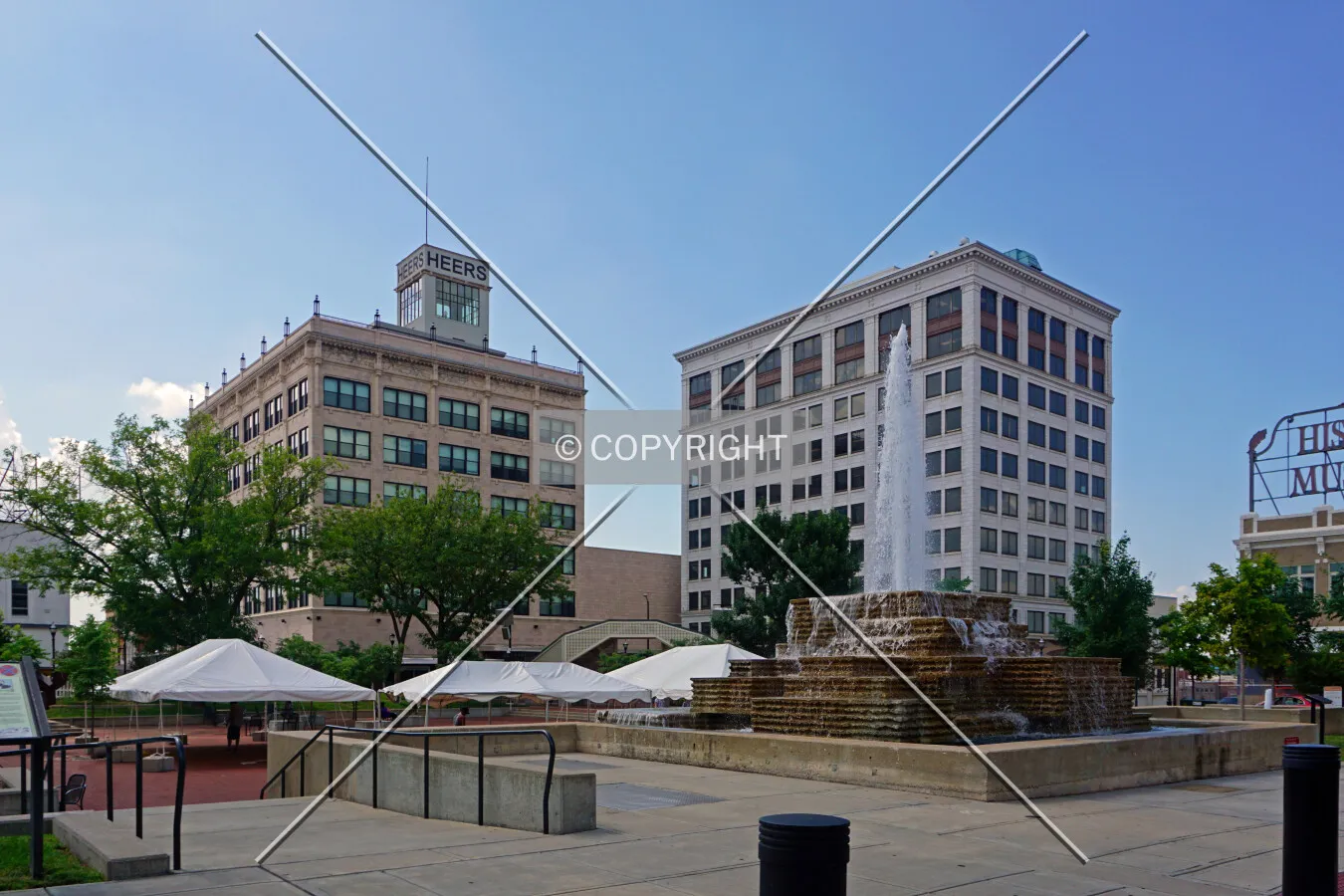 Park Central Square in downtown Springfield, Missouri; June 17, 2016