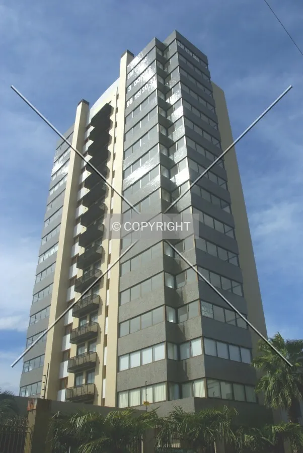 Front and lateral view from across Copernico Street