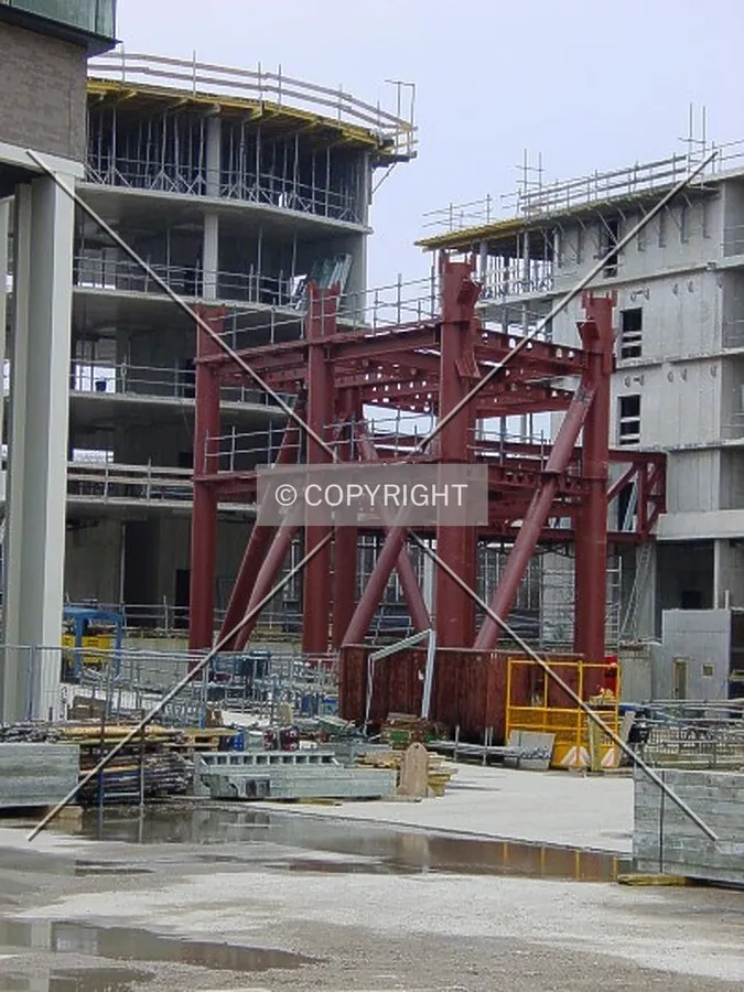 The first beams of the tower