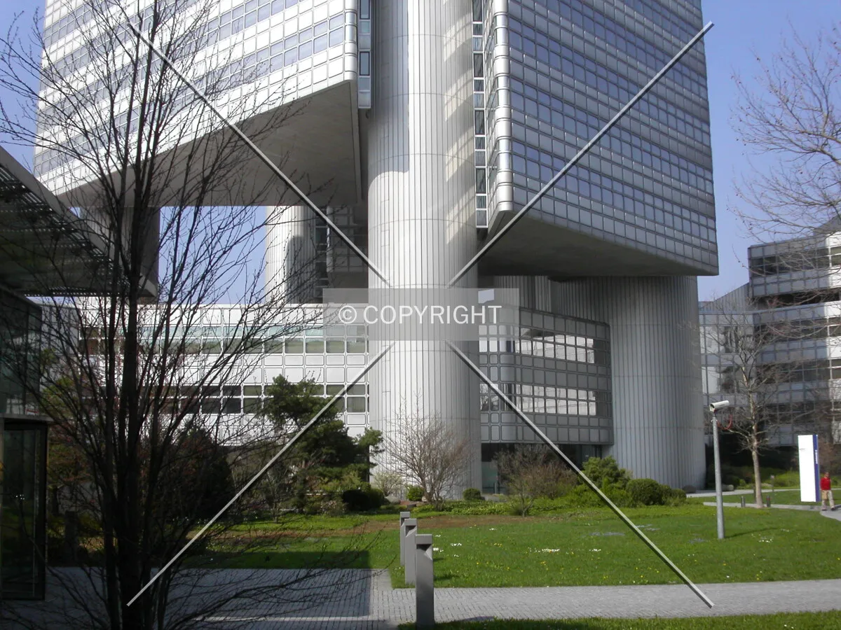 Eastern side of the building's lower floors