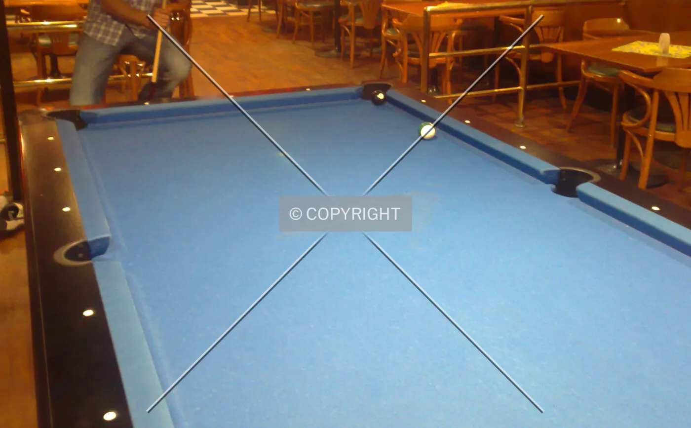 A pool table for billiard