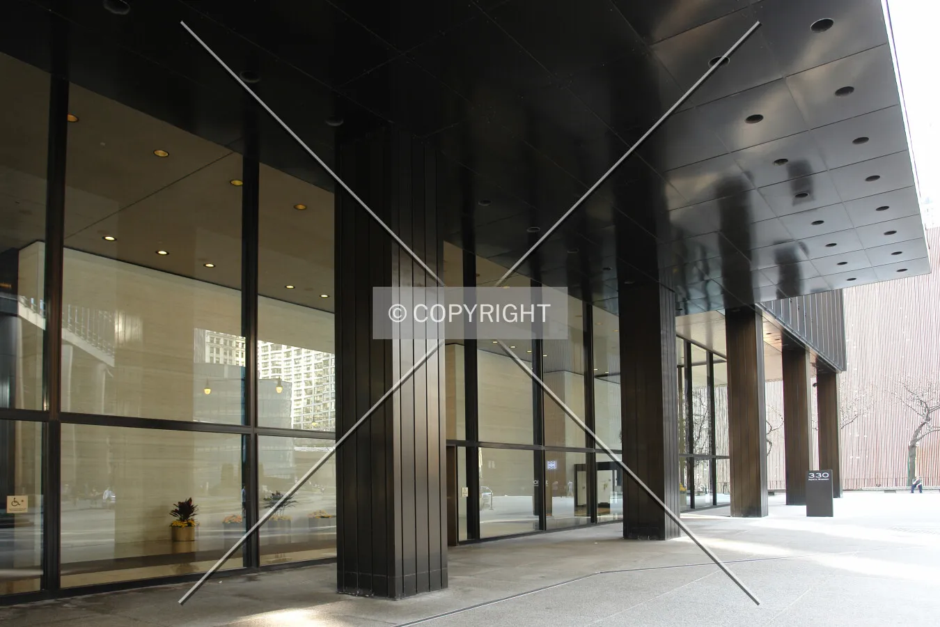 Standing in front of 330 North Wabash in Chicago
