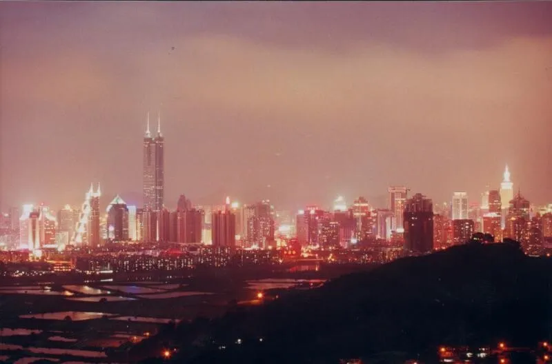 View from hills in Sheung Shui