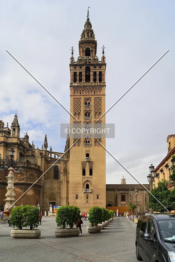 Full elevation view of the main tower of the cathedral