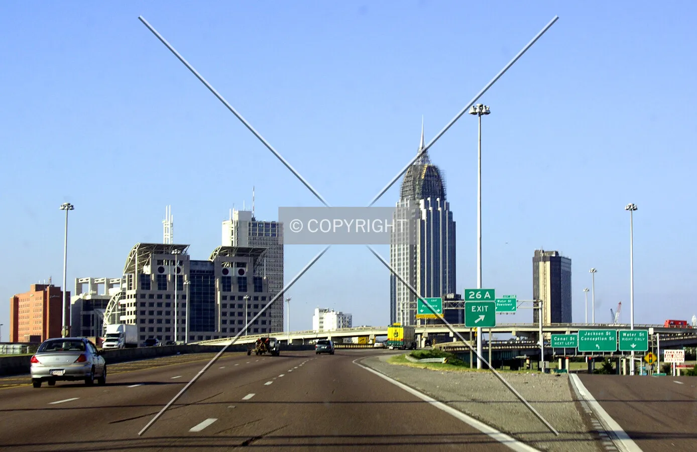 Skyline from the west along Interstate 10