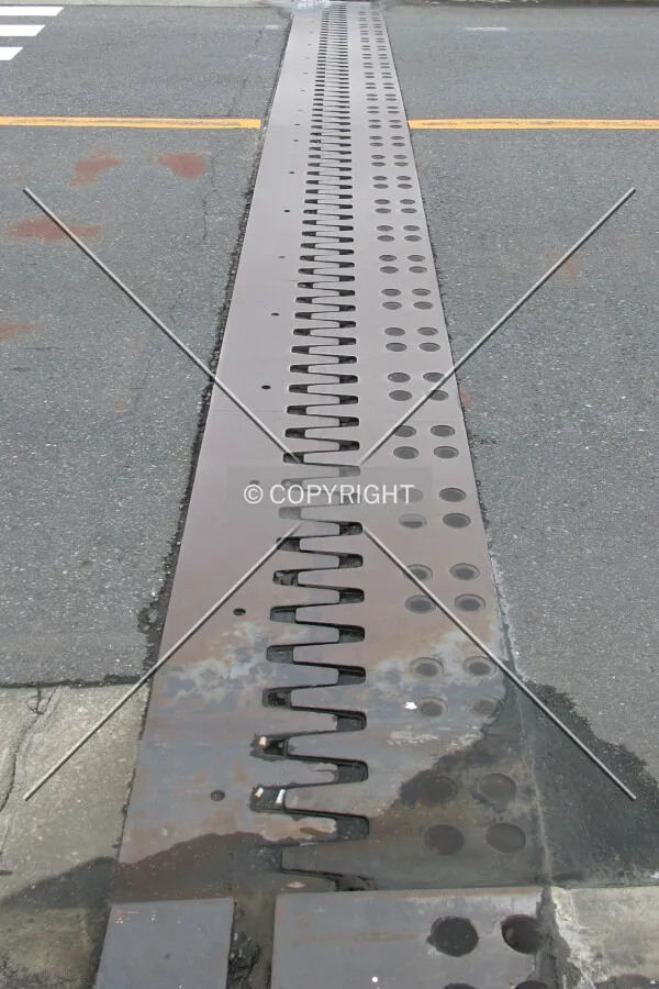Expansion plate at the west end