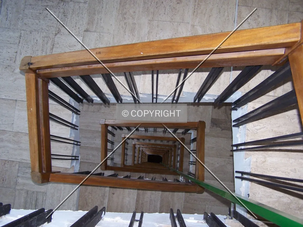 The emergency stairs.