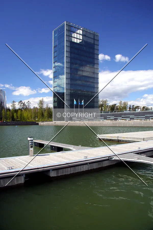 View from the dock in front of the complex