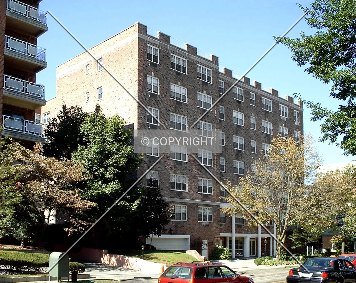 View from the southeast across Old Mamaroneck Road