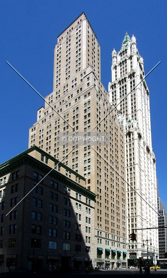 View from the south along Broadway