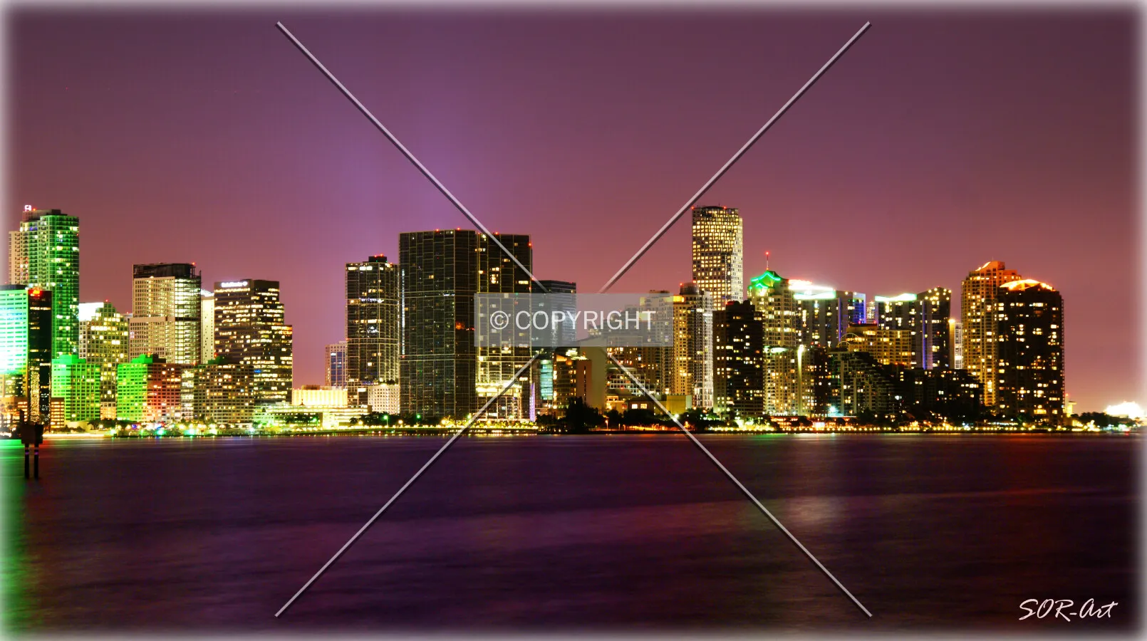 Miami Skyline at night