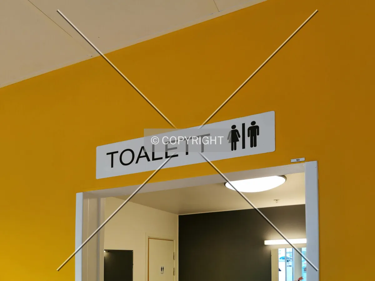A mixed gender toilet