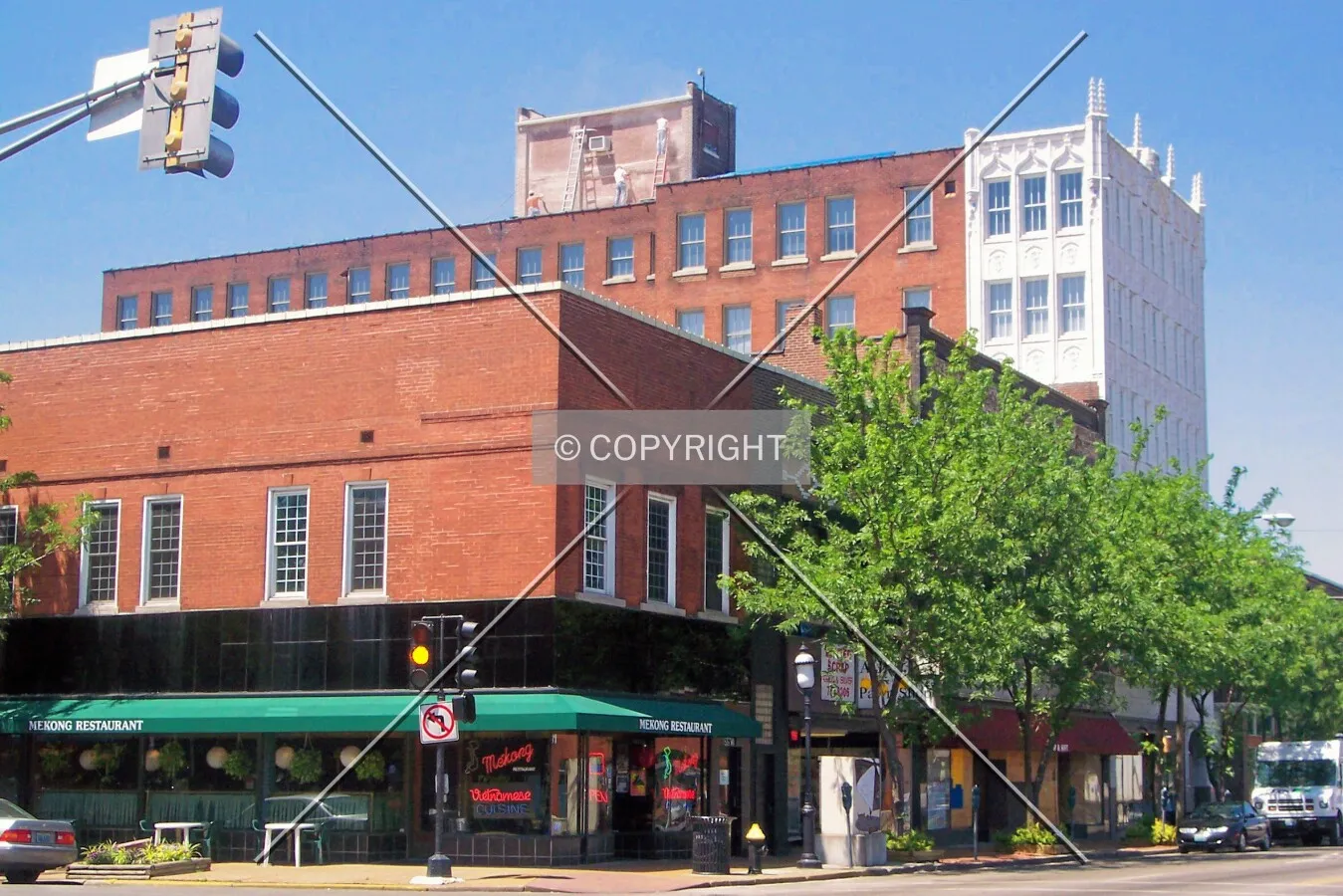 View of the top across South Grand Avenue