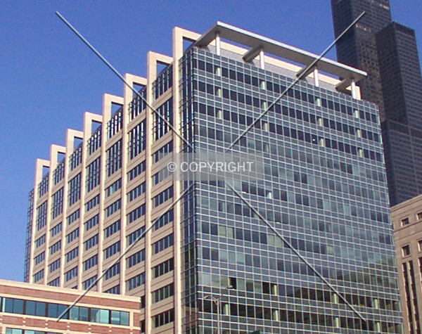 View from the southwest with the Sears Tower on the right