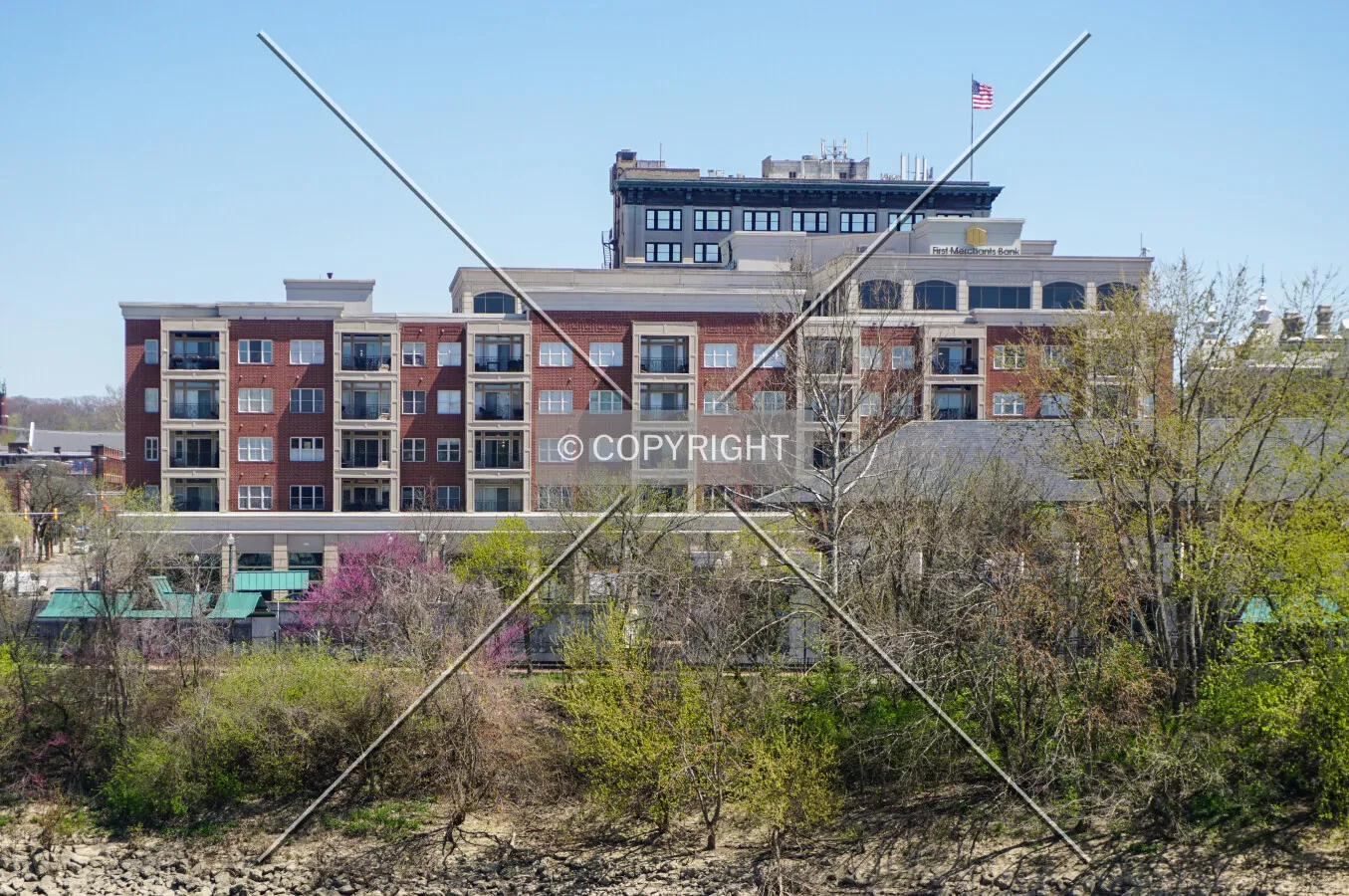 View from the west; April 21, 2020