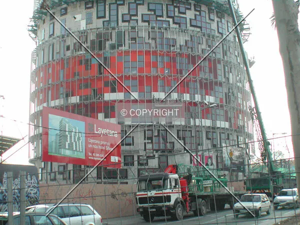 Colour panels on the north side